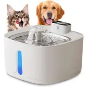 3.2L Large Capacity Drinking Fountain with Motion Sensor, Wireless Automatic Pet Water Fountain with Stainless Steel Tray, Easy to Clean, BPA Free and 3 Modes