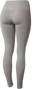 [HORZE] Naomi Women's Seamless Silicone Full Seat Riding Tights - Ash Gray - 26-28