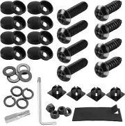 License Plate Screws Kits for Securing Frames and Covers, M6 (1/4") Tamper Proof