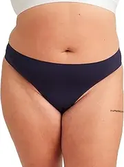 [saalt] Bonded Thong - Womens Period Underwear - Mid-Rise Leakproof Panty - No Panty Line - Replaces 1 Liner or 2 Light Tampons - Midnight Sky - Large, Midnight Sky - Light Absorbency, Large