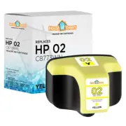 1PK Fits HP 02 Yellow Ink Cartridge for C8773WN Photosmart Printers D7155 D7168
