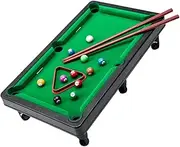 EXAOMBLE 1Set Small Pool Table for Mini Billiard Game Set Durable Indoor Fun for All Ages Educational Billiards Table for Home Entertainment