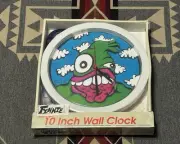 90s Atico Digitech Keith Scramble Campbell 10” Wall Clock “FINNIE” NIB Vtg Art
