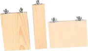Kisangel Parrot Platform Wood Stand Rack Toy Bird Station Board Branch Perches Safe Sturdy Random Style