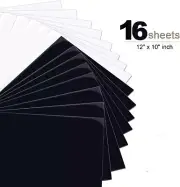 Heat Transfer Vinyl Bundle 10"x12" Smooth HTV Suitable for T-Shirts Athletic Fab
