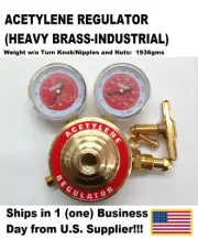 Acetylene Regulator (Heavy Brass-Industrial) US Supplier!