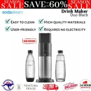 SodaStream DUO Sparkling Water Maker Soda Carbonated Drink Fizz Machine Black AU