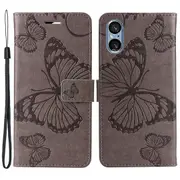 Butterfly Imprint Wallet Stand Pu Leather Phone Caes For Sony Xperia 5 V