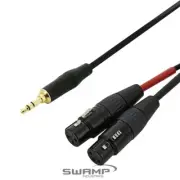 Dual XLR(f) to 3.5mm TRS - Stereo XLR Signal Combiner - 30cm
