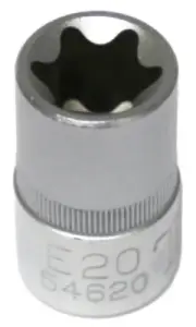E20 1/2" Drive E-Series Female Torx Sockets (Standard Length) T&E Tools 54620