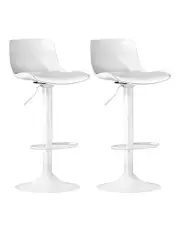 [Artiss] Kitchen Swivel Bar Stools x2 in White