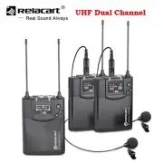 Relacart CR2 UHF wireless lavalier microphone system For DSLR Smartphone Video