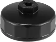 X AUTOHAUX 74mm 14 Flutes Car Oil Filter Wrench Oil Filter Socket Wrench Housing Cap Socket Remover Tools for Mercedes Benz for Audi for VW for Mazda Black