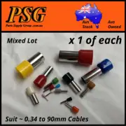 Cable Ferrules Bootlace Pin Crimp Wire Sleeve Mixed Lot 1 of each 0.34 to 90mm2