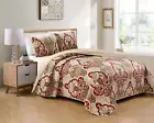 Collection 3 Piece King/California King Quilted Reversible Coverlet Bedspread...