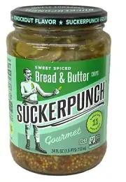 Suckerpunch Gourmet Sweet Spiced Bread & Butter Pickle Chips 24 oz
