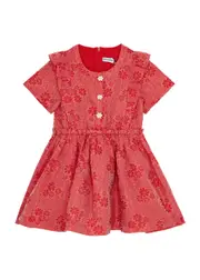 Self-portrait Kids Floral-jacquard Cloqué Dress - Red - 6-7Y (6 Years) 6-7Y (6 years)