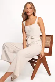 [PUP118] Rachel Jumpsuit - Beige 8 Beige