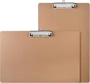 2 Pack 11x17 Clipboards with Low Profile Clip, Extra Large Wood Clipboard Horizontal Art Drawing Board Vertical Wooden Clip Board Landscape Clipboard for Drawing Office School Supplies