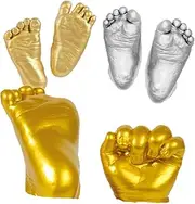UPKOCH Baby Shower Must-Have 3D Handprint Kit Baby DIY Baby Prints Plaster Baby Footprint Handprint Kit Girl Nursery Prints Baby Items
