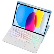 360 Rotation Bluetooth Keyboard Leather Case For Ipad 10.9 2022 With Touch Control And Backlight Keyboards
