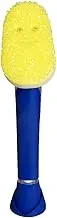 Scrub Daddy Dish Wand Scrubbing Brush with Handle, Soap Dispensing Dish Brushes, Texture Changing Washing Up Sponges with Liquid Dispenser, Dish Scrubber with Scraper & Detachable Head Sponge, Blue