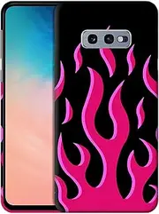 Glisten - Samsung Galaxy S10e Case, Samsung S10e Case - Pink Flames Design Printed Cute Plastic Hard Snap on Protective Designer Back Phone Case/Cover for Samsung S10e. [5.8"]