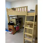 「兒麗堡」二手架高床/雙層床/原木床/實木兒童床/加大單人床