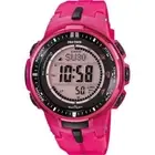 Casio Pro Trek PRW-3000-4BER Solar Watch - Pink Resin Strap, Triple Sensor