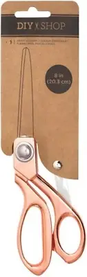 American Crafts 376927 DIY Shop Craft Scissors 8"-Rose Gold