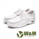 W&M 皮質氣墊彈力綁帶護士鞋 女鞋 - 白(另有黑)