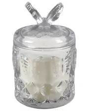 Flora Bunda 7oz Glass Candle with Butterfly Lid - Vanilla