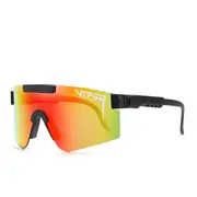 Only 1 Large Frame Riding Sunglasses with Full Color Electroplated True Film Polarized Sunglasses with Box Cycling Glasses