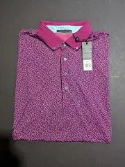 NWT MEN'S GREYSON CORAL DREAMS POLO, SIZE: XL, COLOR: SASANQUA (M5)