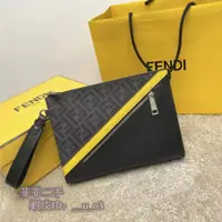 在飛比找蝦皮購物優惠-正品現貨 FENDI 芬迪老花logo FF圖案 撞色條紋 