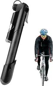 Small Bike Tire Pump,Portable Small Bike Tyre Air Pump | Aluminum Inflator, Lightweight Cycling Inflation Tool Compact with Mounting Bracket for Ball