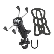RAM® X-Grip® Large Mobile Phone Handlebar (Round Pole) Mount Spring U-Bolt Base