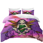 Monarch Butterfly Fairy at Sunset Quilt Cover