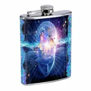 Neuron Brain Em1 Flask 8oz Stainless Steel Hip Drinking Whiskey