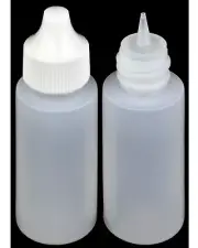 Plastic Dropper Bottles, Precise Tipped w/White Cap, 1-oz. 20-Pack