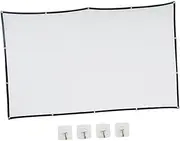 AsrMyjcx 16:9 Foldable Projection Screen with Hooks Accessories Compact Double Sided Portable for Public Display Multipurpose, 72inch