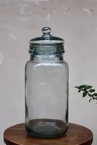在飛比找Yahoo!奇摩拍賣優惠-德國 老玻璃罐 手工玻璃瓶