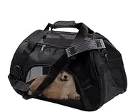 Pet Travel Carrier - Foldable Dog Cat Carrier Bag - Breathable Soft Sided Carrying Case with Adjustable Shoulder Strap for Puppy Kitten Small Breeds