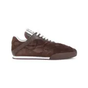 [Chloe] Chloe-Chocolate Brown Suede Leather Kick Sneakers-Donna 38 IT