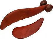 Relaxing Massage Tool Set 2pcs Wooden Scraping Boards Natural Fragrant Wood for Health Care