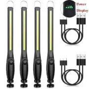 Flashlight Magnetic Work Light USB Rechargeable Torch Hook Portable Lantern New