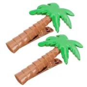 2 Pcs Clothing Clips Clothes Powerful Coconut Tree Towel Palm Chair Beach Clamp