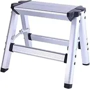 Snblzhef 1 Step Stool Folding Ladder Herringbone Portable Aluminum Alloy Ladder for Outdoor Camping Thickened Stool
