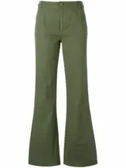 TORY BURCH Ladies Agave Green Flared Trousers Pants Size 29 NWT $225 Farfetch