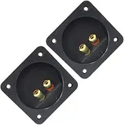 Yardenfun 2pcs Box Loudspeaker Terminal Connectors Way Speaker Box Accessories Easy Installation with Screws Optimal Signal Transfer for Durable Material for Secure Connection